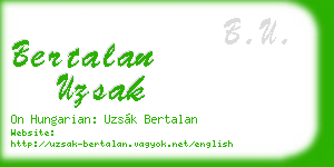 bertalan uzsak business card